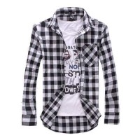 Chemise Carreaux Noir Blanc Grunge Scott...